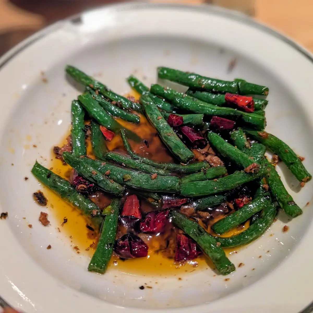 stir-fried green bean 干煸四季豆